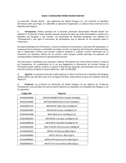 BASES Y CONDICIONES PROMO MUNDO NESTUM