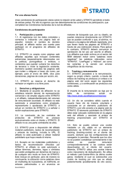 Por una alianza fuerte Unas condiciones de participación