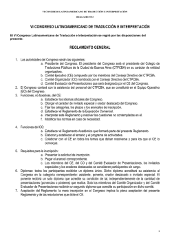 El programa científico estará integrado por: Conferencias