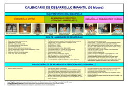 CALENDARIO DE DESARROLLO INFANTIL (36 Meses)