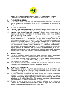Reglamento de Mi Primera Casa