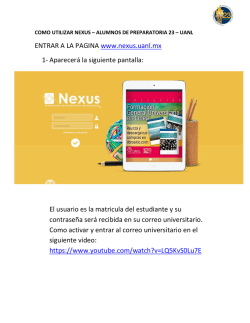 ENTRAR A LA PAGINA www.nexus.uanl.mx 1