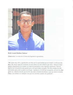 Erik Leonel Roldan Salazar (Guatemala) 3.er a&ntilde;o de la Carrera de