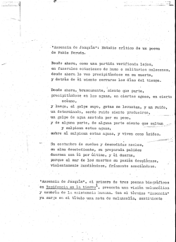 Enseñanza de la Literatura y análisis crítico: Ausencia de Joaquín