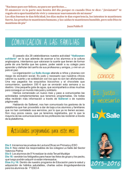 comunicación a las familias n... - Web del colegio La Salle de Teruel