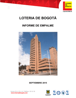 Informe de empalme