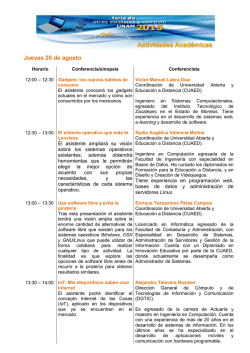 programa - Feria de &Uacute;tiles Escolares y C&oacute;mputo UNAM 2015
