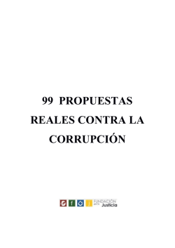 99 propuestas reales contra la corrupción