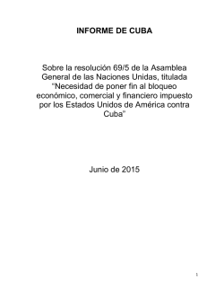 informe de cuba - Cuba contra el bloqueo