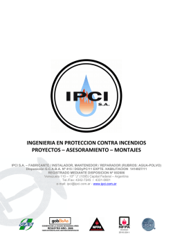 INGENIERIA EN PROTECCION CONTRA INCENDIOS