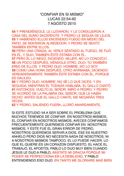 LUCAS 22-54-62 CONFIAR EN SI MISMO