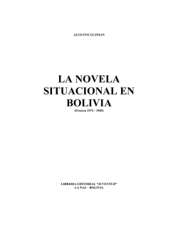 LA NOVELA SITUACIONAL EN BOLIVIA