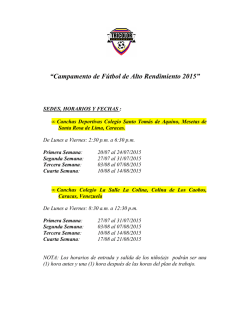 Campamento de Fútbol de Alto Rendimiento 2015