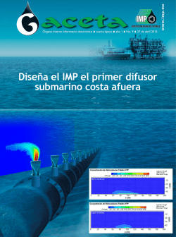 Diseña el IMP el primer difusor submarino costa afuera