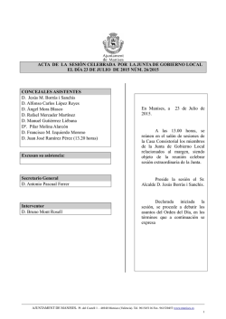 Acta nº 26 de la Junta de Gobierno Local del 23 de julio de 2015