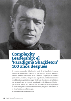 Complexity Leadership: el `Paradigma Shackleton` 100 años después