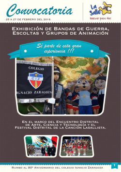 Convocatoria Exhibición de Bandas de Guerra, Escoltas y Grupos