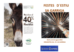 FESTES D`ESTIU SA GARRIGA