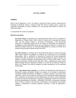 ACTA DEL JURADO PRIMERO: Entre el 20 de septiembre y