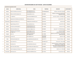 EXPORTORTADORES DE CAFÉ TOSTADO