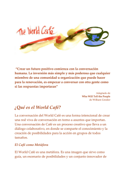 ¿Qué es el World Café?