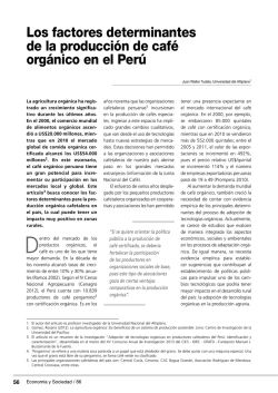 Los factores determinantes de la producción de café orgánico en Perú