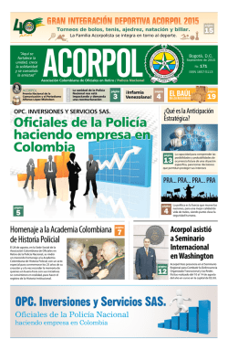 Oficiales de la Policía haciendo empresa en Colombia
