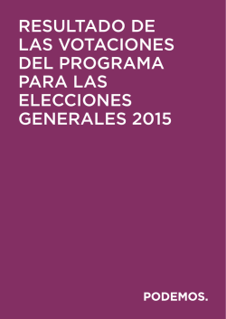 RESULTADO DE LAS VOTACIONES DEL PROGRAMA