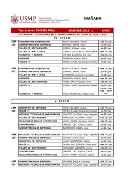 Turno mañana - Vida Universitaria
