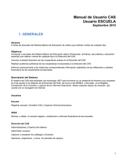 Manual de Usuario CAS Usuario ESCUELA
