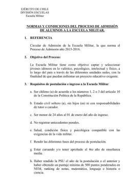 normas - admisión 2016
