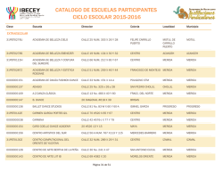 ESCUELAS PARTICIPANTES 1516
