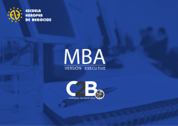 PROGRAMA MBA 2015-2016 Escuela Europea Negocios 2
