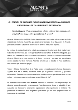 la i edición de alicante fashion week impresiona a grandes