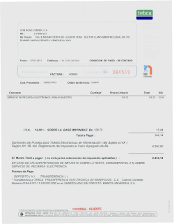 VON ROAD CENTER. C.A Rif.: J-316461521 Dir. Fiscal: CALLE