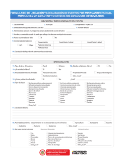 formulario de ubicación y localización de eventos por minas