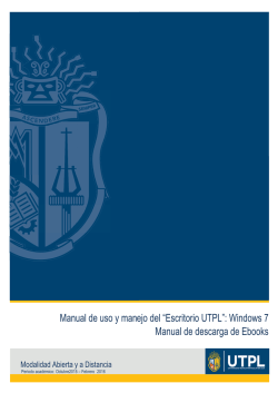Manual de uso y manejo del “Escritorio UTPL”: Windows 7