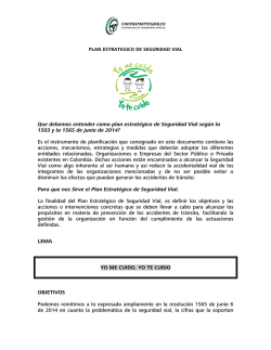 Plan estratégico de seguridad vial