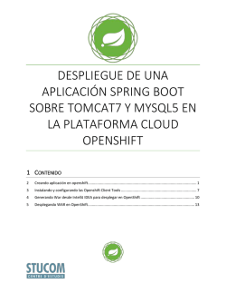 Despliegue de una aplicación Spring Boot sobre
