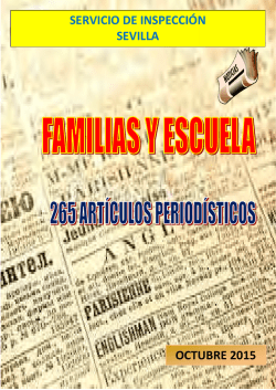 familia y escuela: recopilación de artículos periodísticos