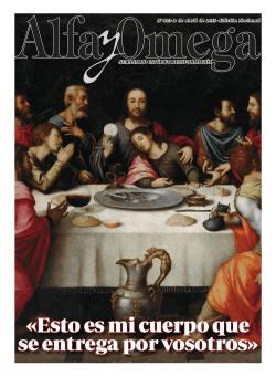 «Esto es mi cuerpo que se entrega por vosotros»