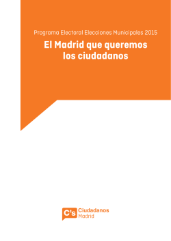 programa de Ciudadanos Madrid