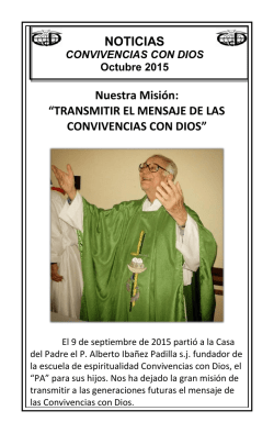 Nuestra Misi&oacute;n - Convivencia con Dios