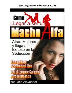 Como ser un Macho Alfa