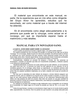 MANUAL PARA UN NOVIAZGO SANO.