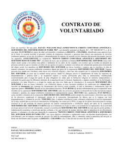 CONTRATO DE VOLUNTARIADO