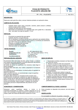 FICHA DE PRODUCTO PLACOSTIC AIRLESS RM