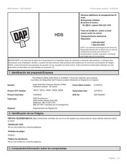 1. Identificación del preparado/Empresa 2. Identificación de