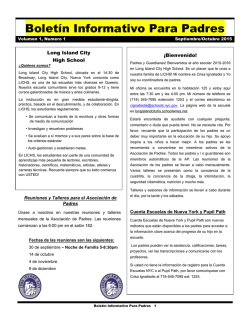 Boletín Informativo Para Padres