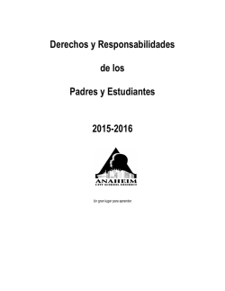 Derechos y Responsabilidades de los Padres y Estudiantes 2015